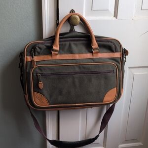 L.L. Bean Olive and Tan Men's Briefcase